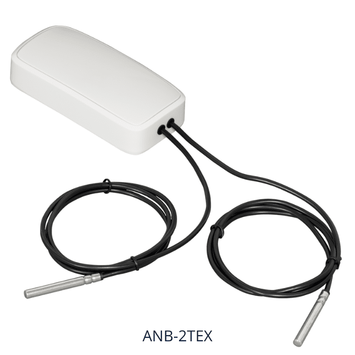 Afbeelding van ANB-2TEX NB-IoT Datalogger - Temperatuurmetingen met externe (standaard) sensor